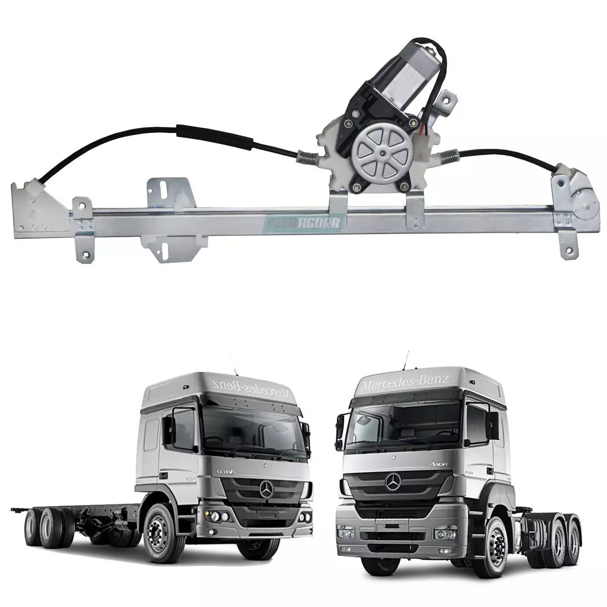 MAQUINA VIDRO ELETRICO DIR COM MOTOR 24V MB 1938 1938S 1944S AXOR ATEGO (9737200