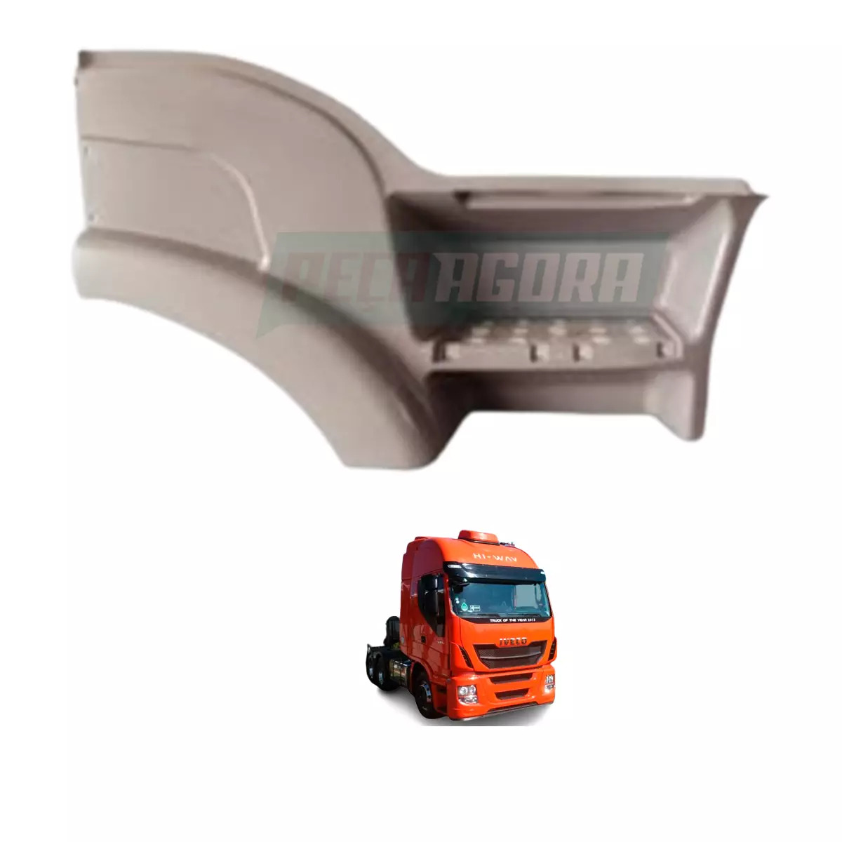 PARALAMA ESTRIBO CABINE DIREITO FIBRA STRALIS HI-WAY APOS 2012 ECOLINE EURO 5 (5