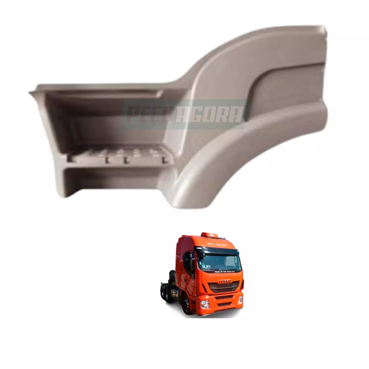 PARALAMA ESTRIBO ESQUERDO FIBRA STRALIS HI-WAY APOS 2012 ECOLINE EURO 5 (5041033