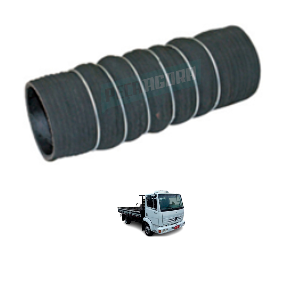 ​MANGUEIRA SILICONE INTERCOOLER LN 709-912 NEOPRENE PRETA MB 914 814 LO812 (67