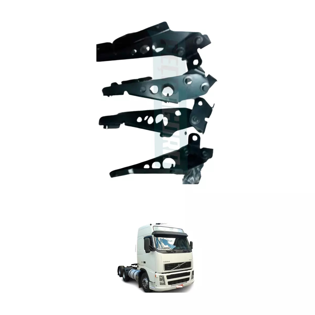 JOGO SUPORTE QUEBRA SOL EXTERNO TETO BAIXO VOLVO FH FM NH DE 2004 A 2009 (396359