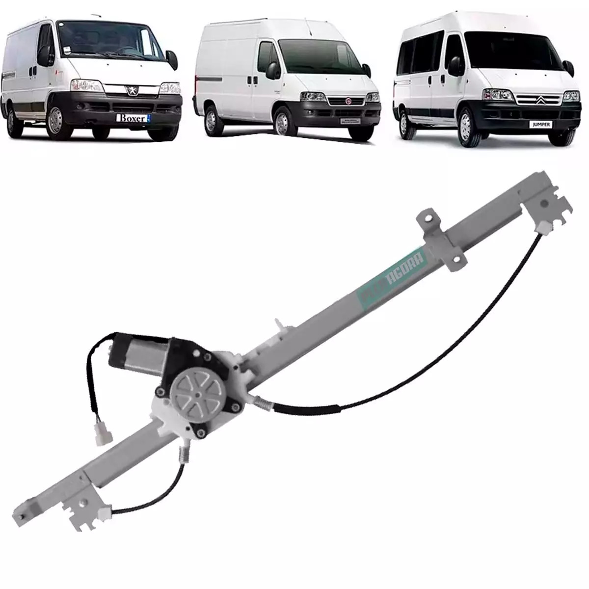 MAQUINA DE VIDRO ELETRICA ESQ COM MOTOR DUCATO BOXER JUMPER MOTOR MABUCHI (13413