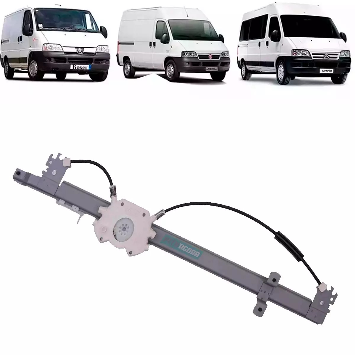 MAQUINA DE VIDRO ELETRICA ESQ SEM MOTOR DUCATO BOXER JUMPER MOTOR MABUCHI (13413