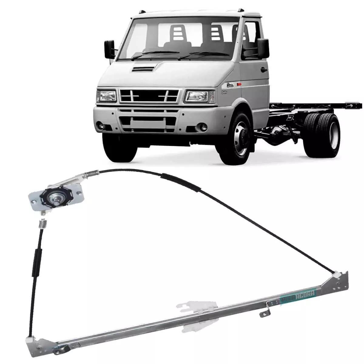 MAQUINA VIDRO ESQ MANUAL PARA IVECO DAILY 1997 A 2007 ESQUERDO (93941271-R1422E)