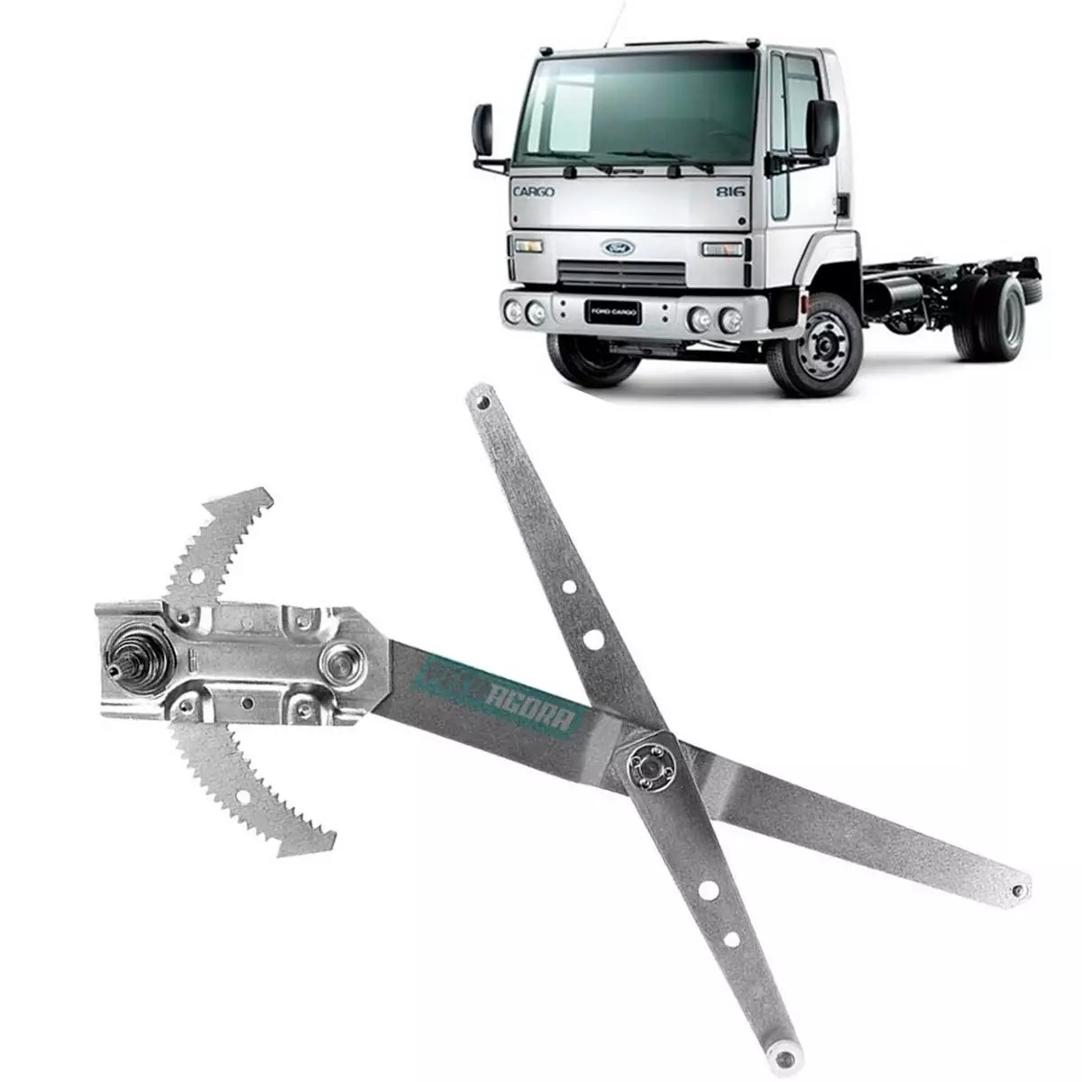 MAQUINA VIDRO MANUAL DIREITO FORD CARGO 1981 A 2011 (81DBE23200AJ-R5148D)