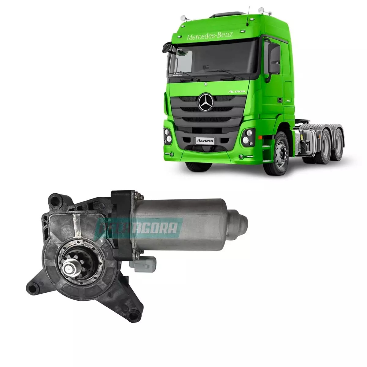MOTOR ACIONAMENTO VIDRO ORIGINAL DIR 24V MB ACTROS 2546 2646 2651 (0008205008-M6