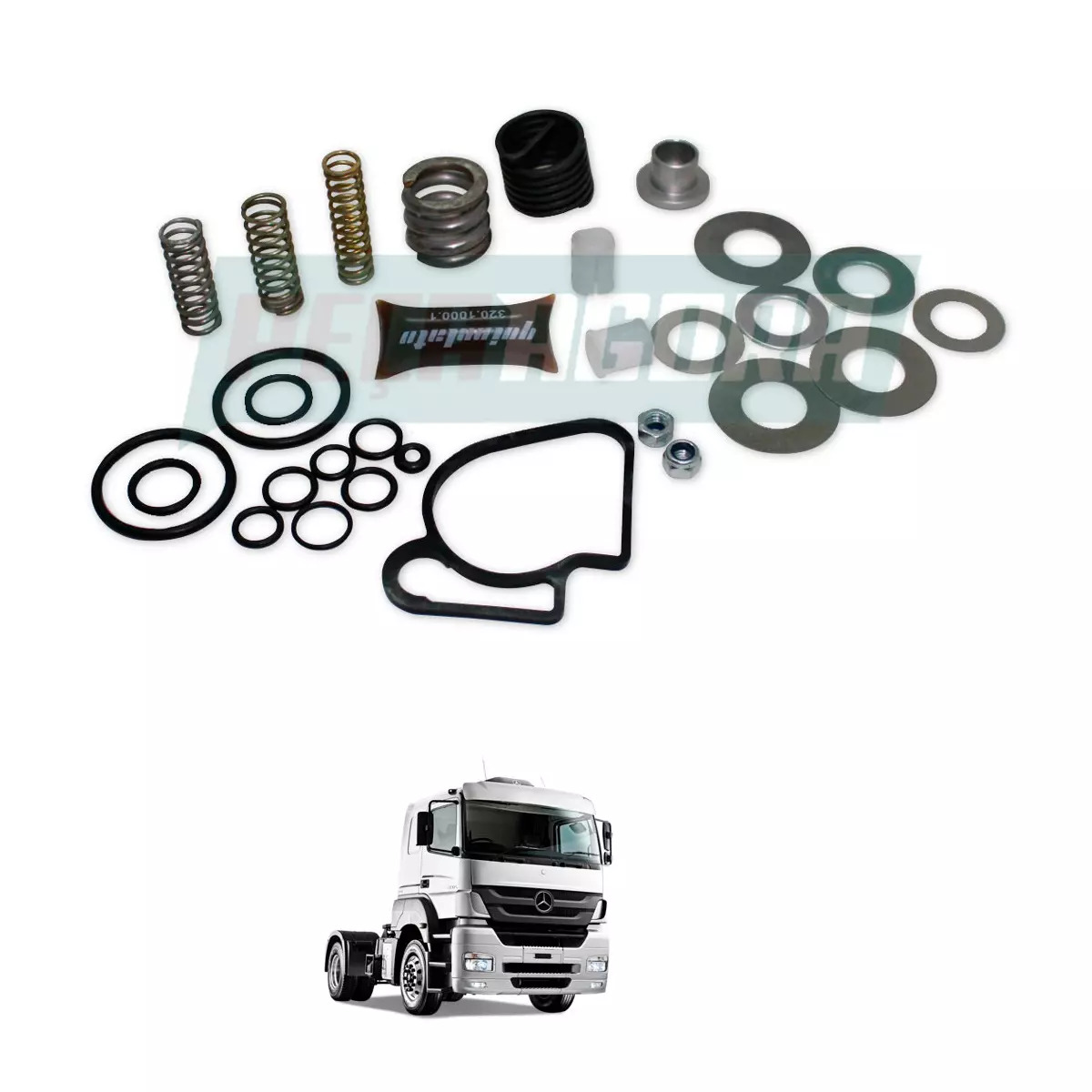 JOGO REPARO VALVULA MANETIM FREIO ESTACIONAMENTO KNORR MBB AXOR 2035 4144 (DPM66