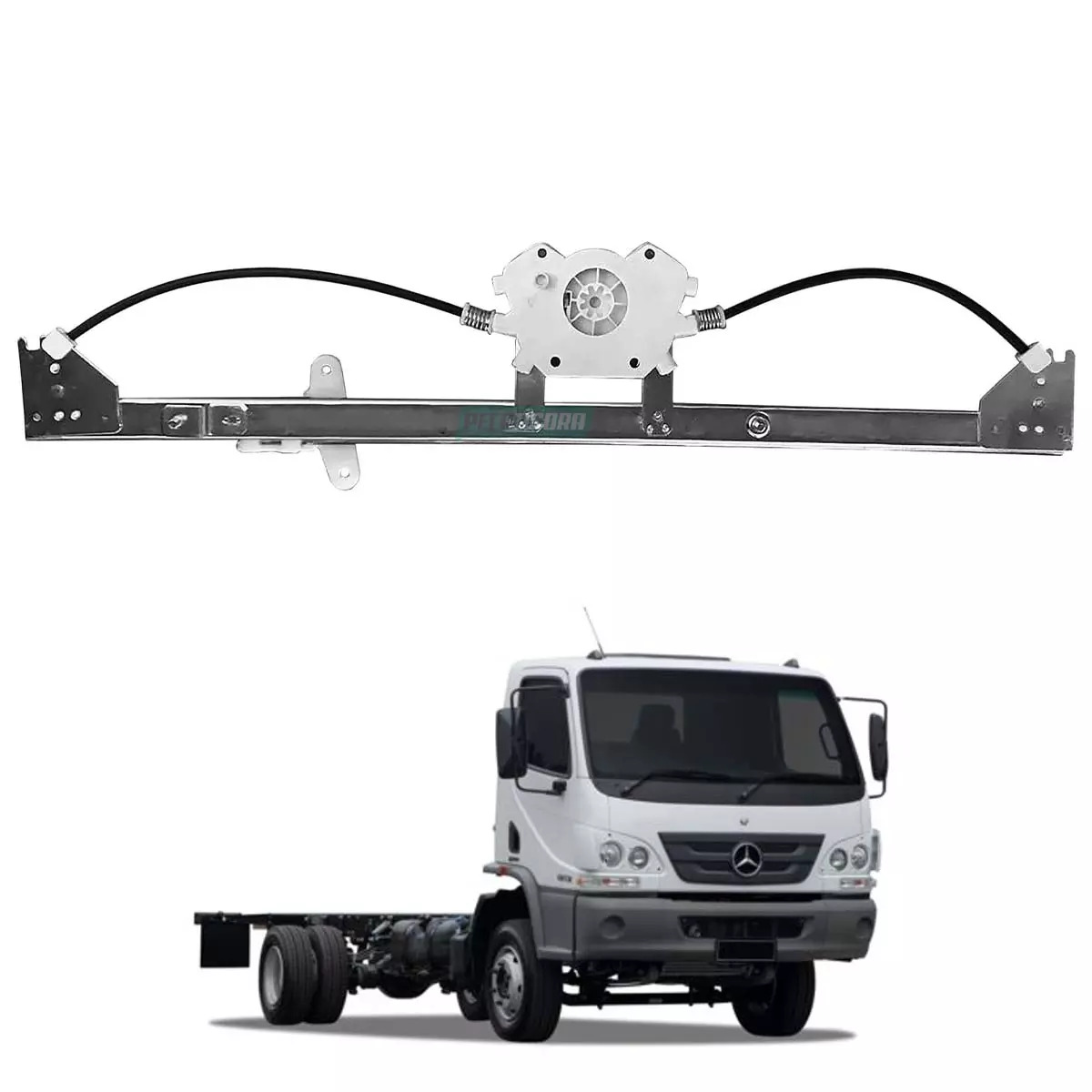 MAQUINA VIDRO ELETRICA DIR SEM MOTOR MB ACCELO 715 915 915C 2002 A 2011 (9797207