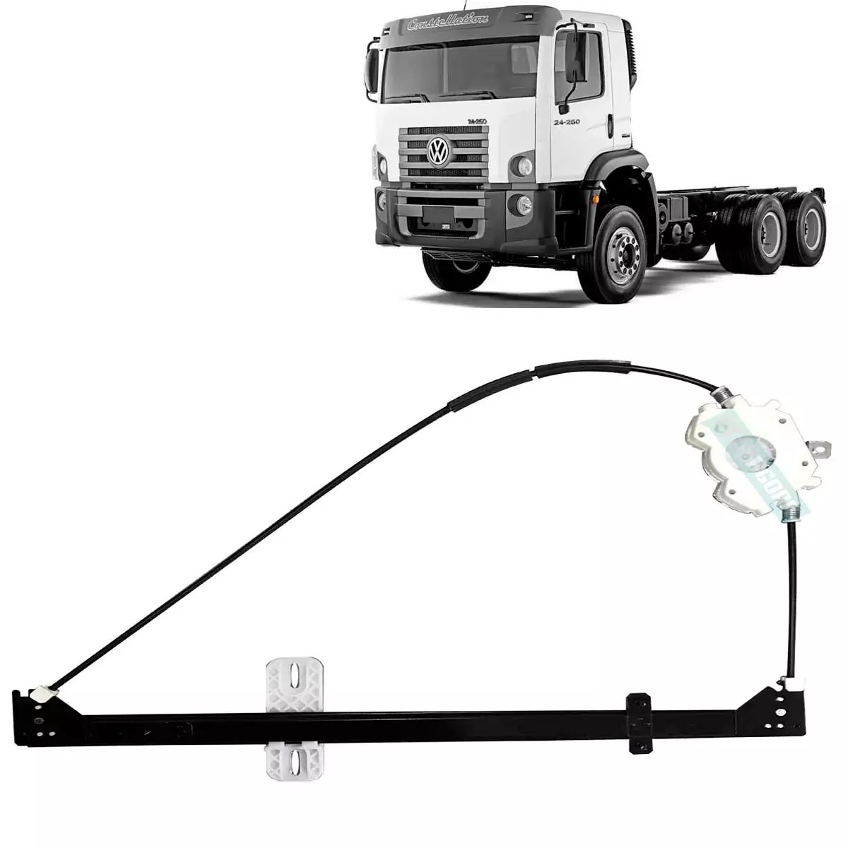 MAQUINA VIDRO ELETRICA DIR SEM MOTOR VW CONSTELLATION 2005 EM DIANTE MABUCHI (2R