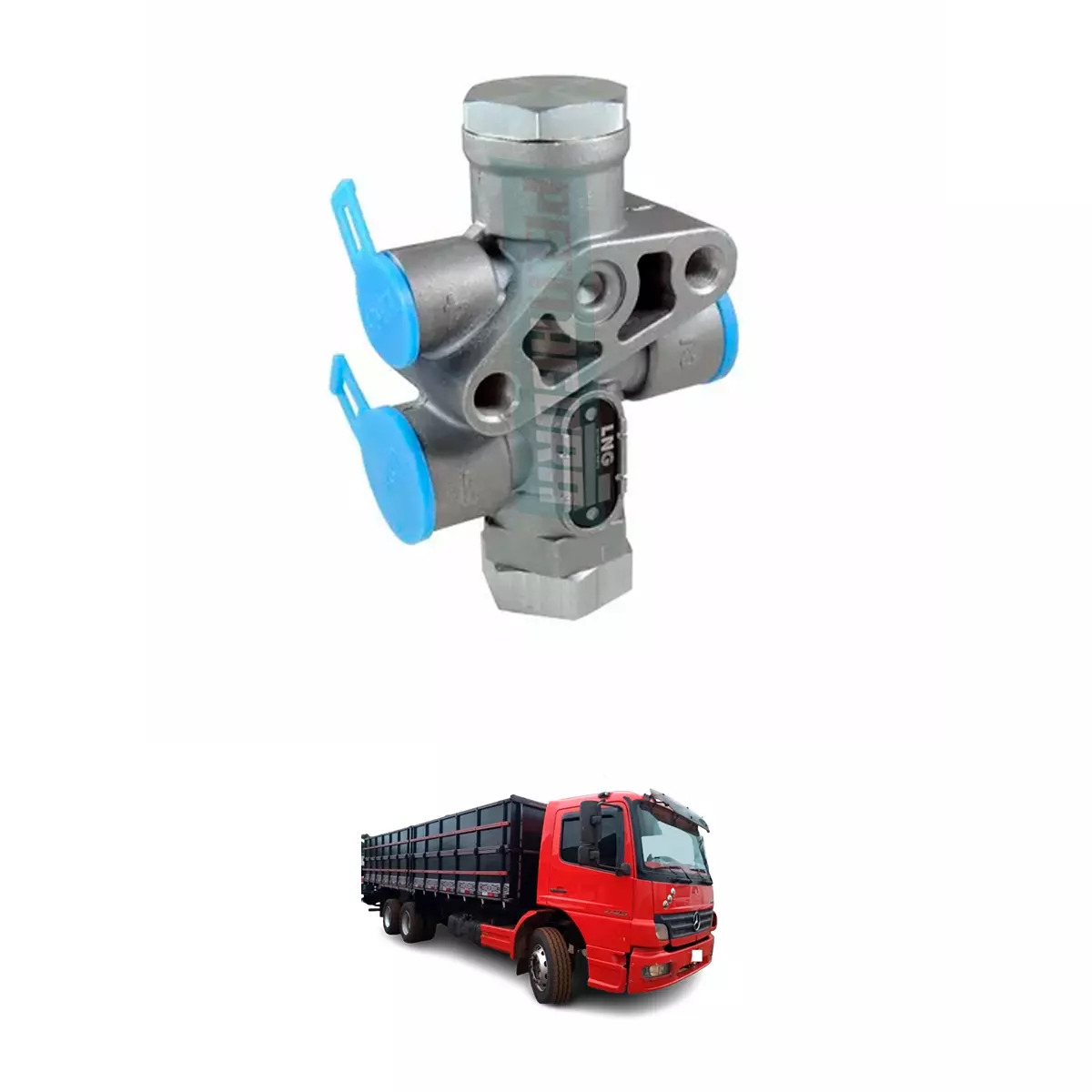 VALVULA BLOQUEIO SIMPLES ATEGO 2425/ 2428/ AXOR 2533/ 2540/ 2544 (9584300281,-L4