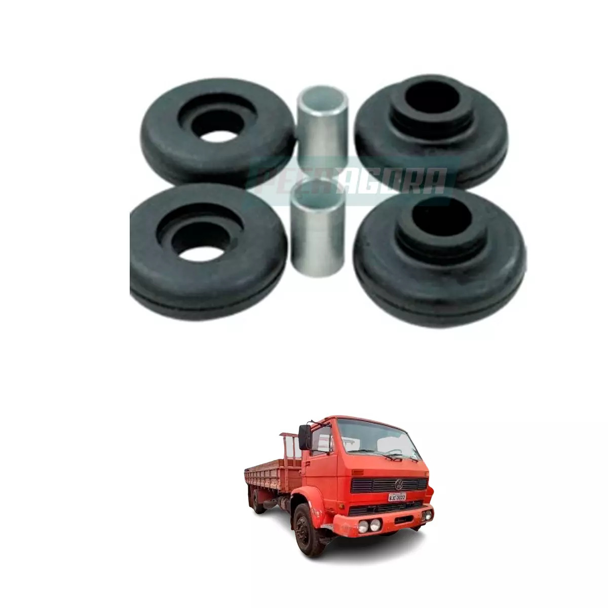 CONJUNTO BUCHAS COM TUBO PONTA BARRA ESTABILIZADORA DIANTEIRA (R636A)