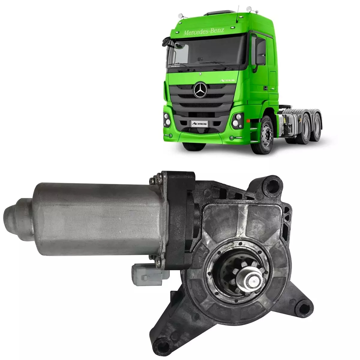 MOTOR ACIONAMENTO VIDRO ORIGINAL ESQUERDO 24V MB ACTROS 2546 2646 2651 (00082049