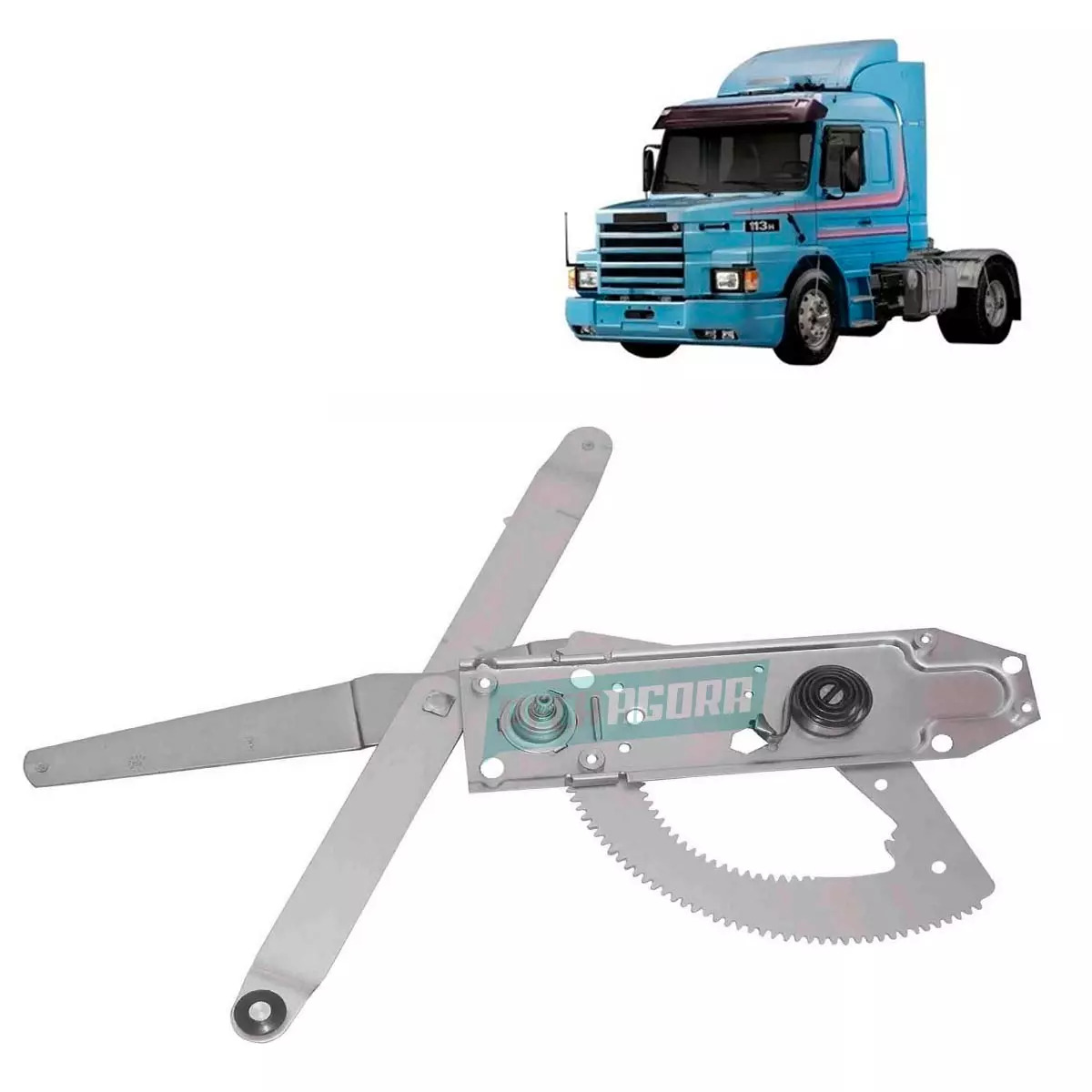 MAQUINA VIDRO MANUAL ESQUERDA PARA SCANIA T R 113 88 A 97  (524783_)