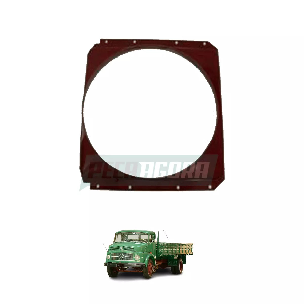 DEFLETOR AR SAIA RADIADOR MB 1111 1113 - OM352 SAIA 540MM CHAPA MB MERCEDES BENZ