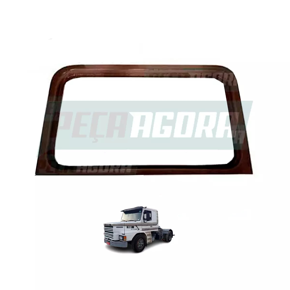 MOLDURA VIDRO TRASEIRO PARA SCANIA 112/113 MARROM CICLOTERM (296227)