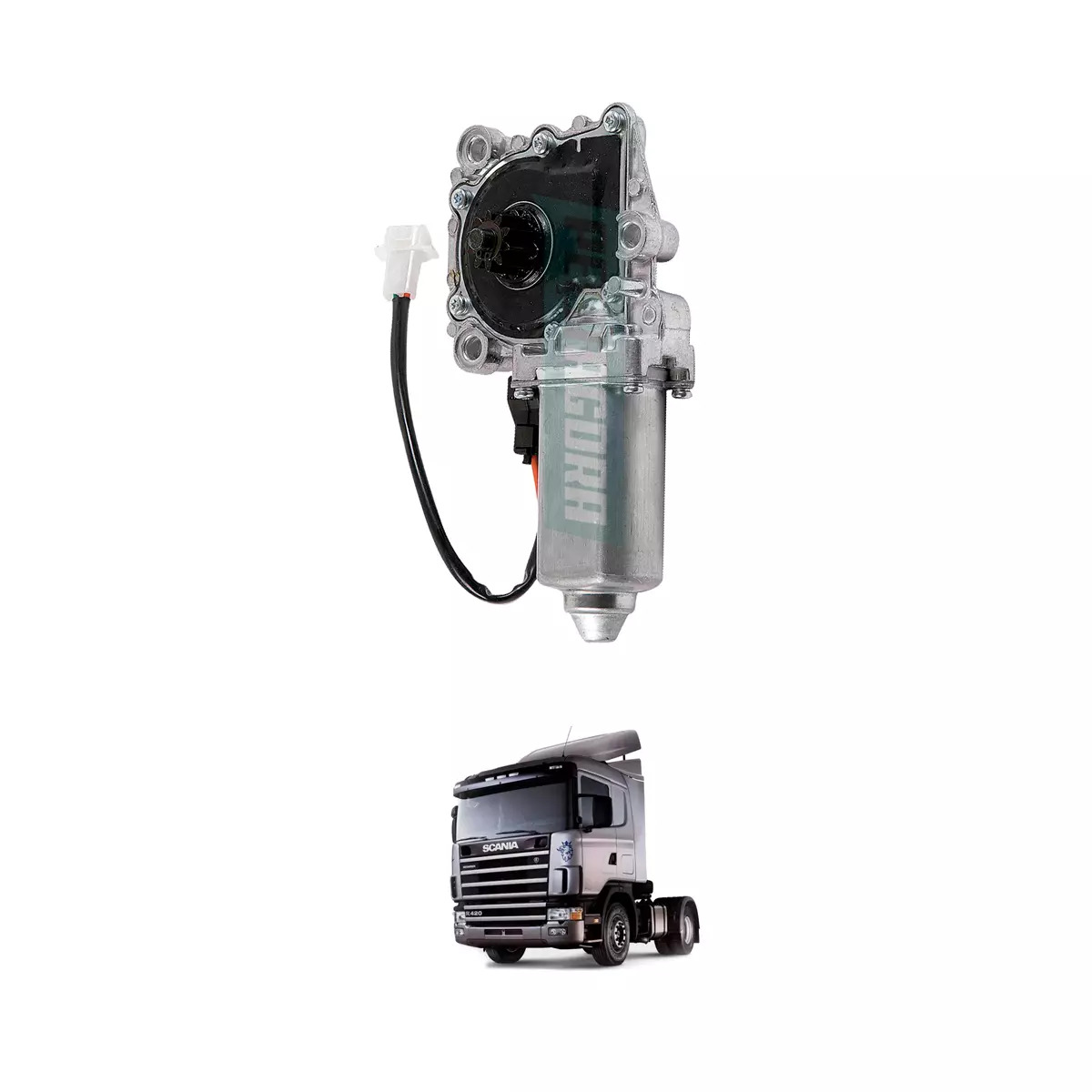 MOTOR MAQUINA VIDRO DIR 24V 10 DENTES PARA SCANIA SERIE 4 VOLVO FH (1442293-M670