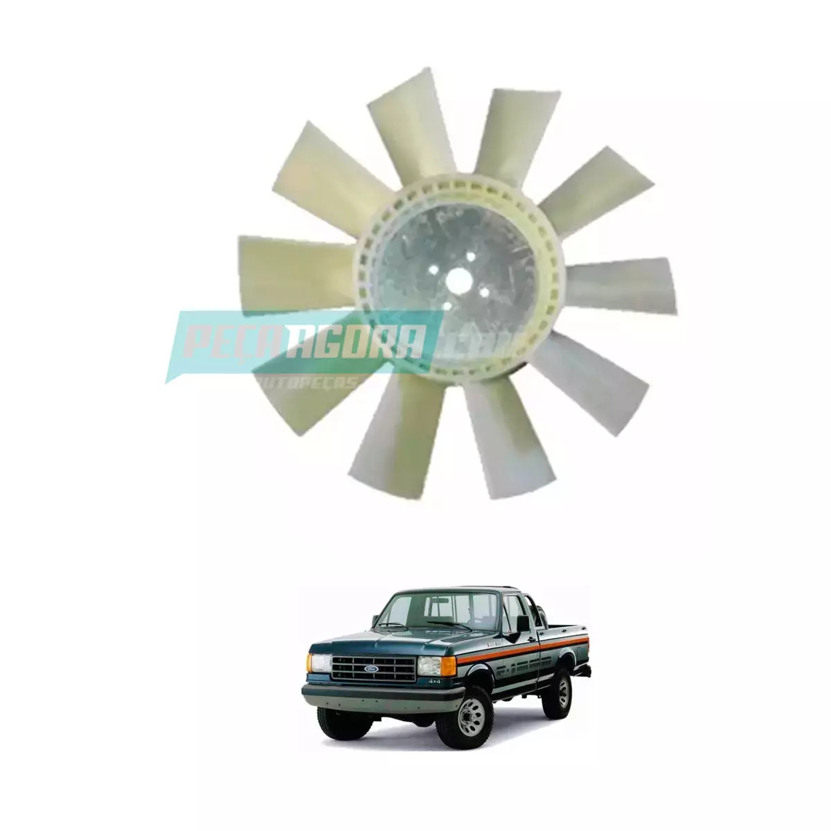 HELICE PLASTICA 10 PAS FORD F1000 F4000 ANO 1996 A 1998 MOTOR CUMMINS 3.9L (2SK1