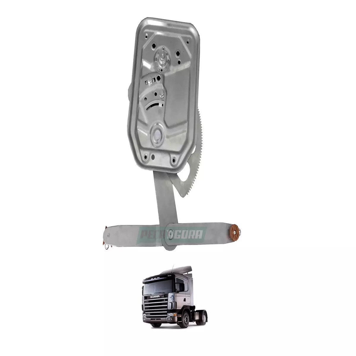 MAQUINA VIDRO ESQ MANUAL PARA SCANIA SERIE 4 5 6 T R P G 98 EM DIANTE (1366847-R