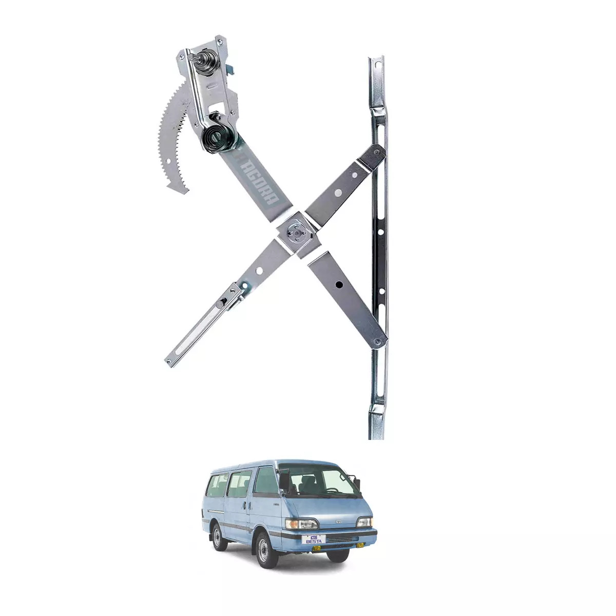 MAQUINA VIDRO MANUAL DIR KIA BESTA 2.2 2.8 1993 A 1998 (OS08458560C-R7530D)