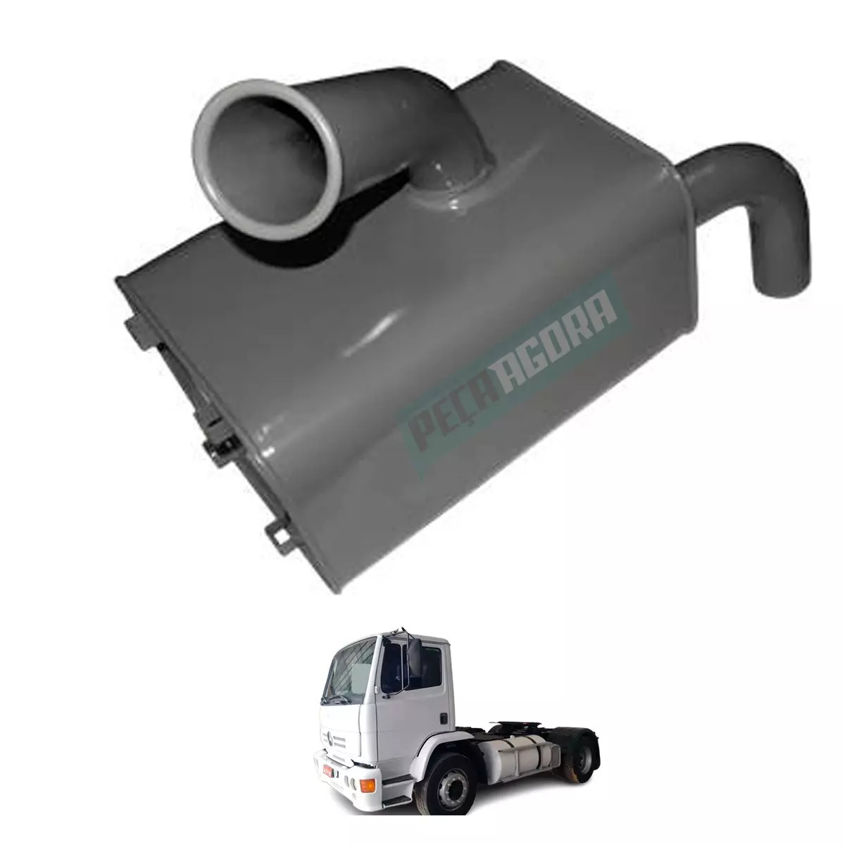 SILENCIOSO ESCAPAMENTO MB 1728K 2423K 2726 2423B 2423K ELETRONICO SAIDA SOLO (69