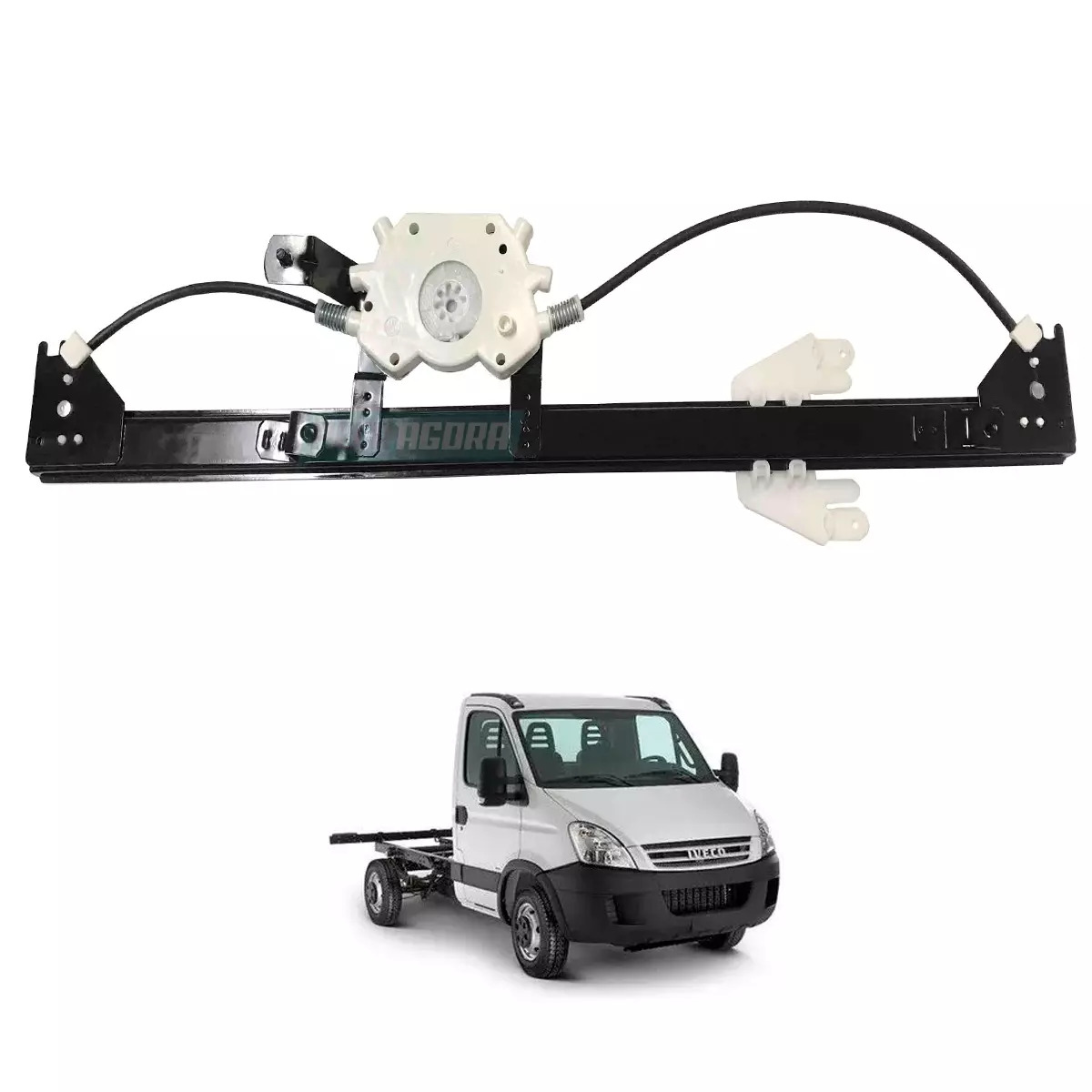 MAQUINA VIDRO ELETRICA DIR SEM MOTOR DAILY 1997 ATE 2007 MABUCHI 8 DENTES (48563