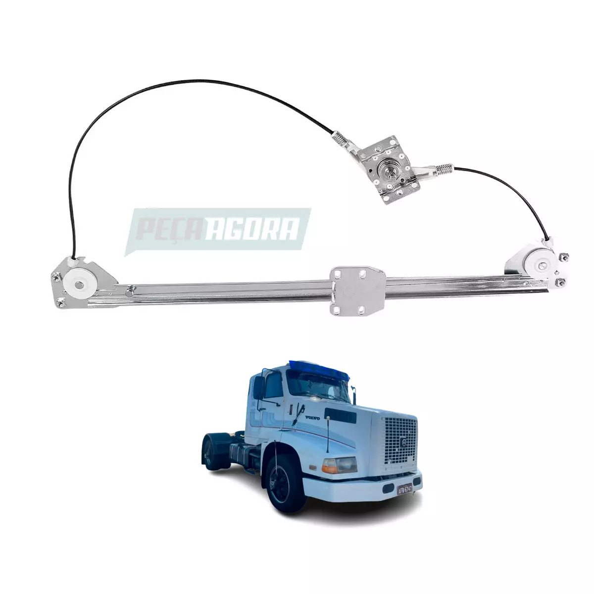 MAQUINA VIDRO MANUAL DIR NL10 NL12 EDC CABINE LONGA 1992 ATE 1999 (8123658-R2611