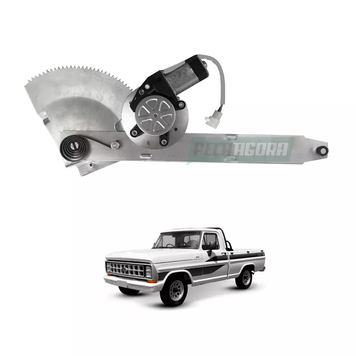 MAQUINA VIDRO ELETRICA ESQ COM MOTOR 12V MABUCHI FORD F1000 79 A 91 F4000 85 A 9