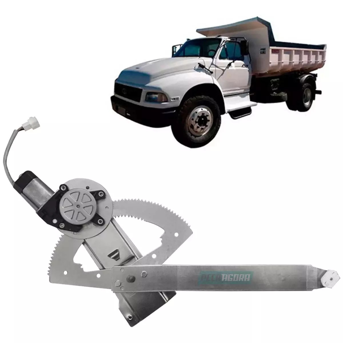 MAQUINA VIDRO ELETRICA ESQ COM MOTOR 12V MABUCHI FORD F1000 F12000 F14000 F4000 