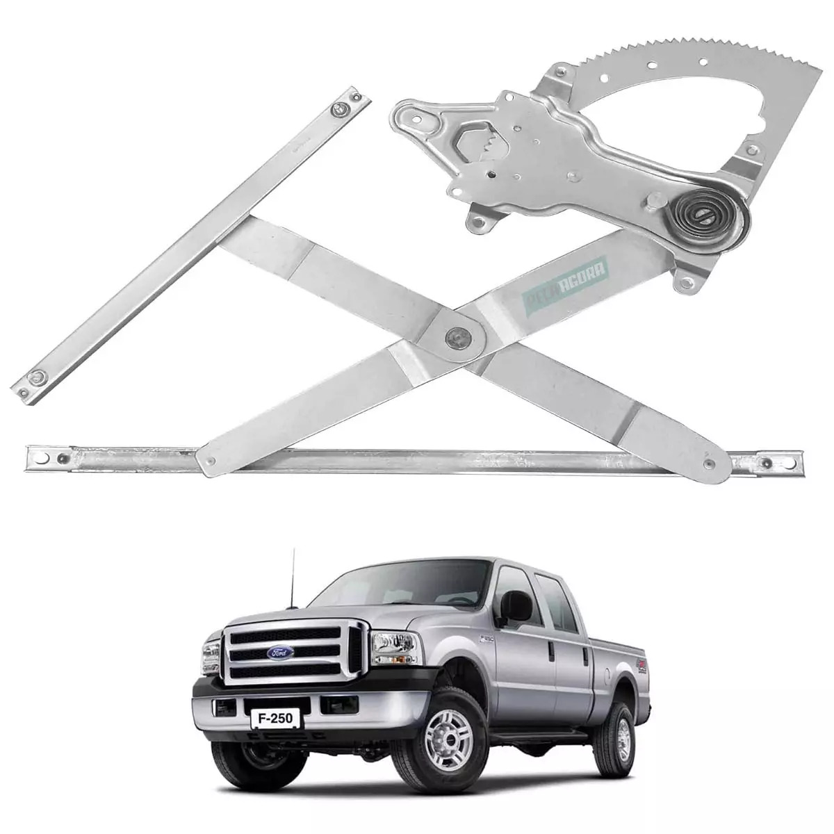 MAQUINA VIDRO ELETRICA TRASEIRA ESQ SEM MOTOR MABUCHI FORD F250 F350 F4000 (8C3Z