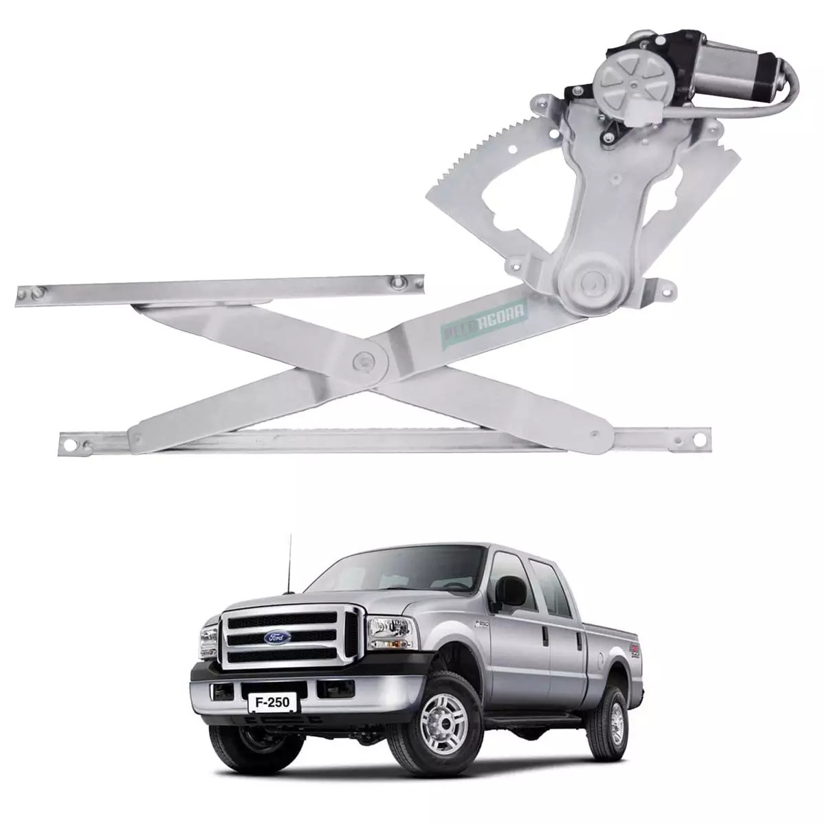 MAQUINA VIDRO ELETRICA TRASEIRA ESQ COM MOTOR 12V MABUCHI FORD F250 F350 F4000 (