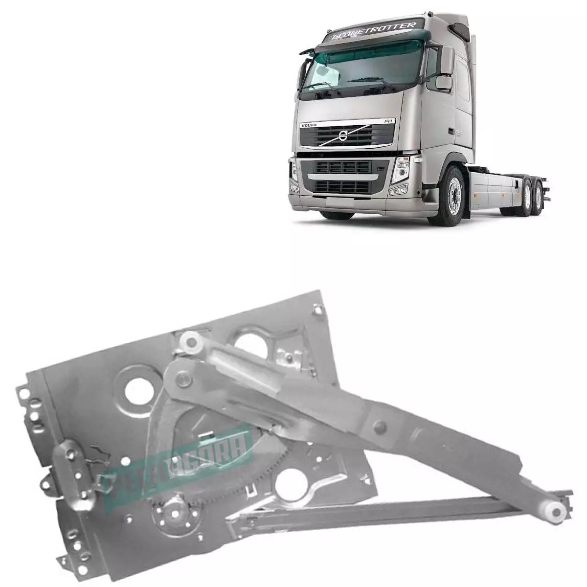 MAQUINA VIDRO ELETRICA DIR SEM MOTOR VOLVO FM FH12 FH13 1994 EM DIANTE (3176546-