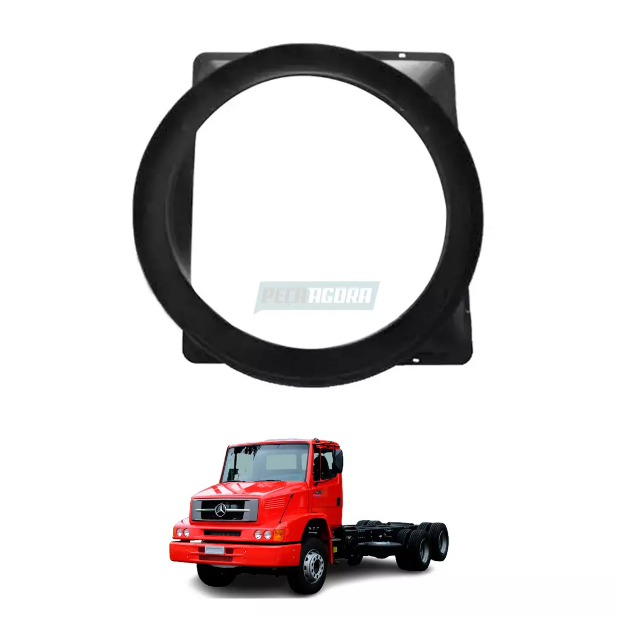 DEFLETOR RADIADOR INJETADO MB 1620 OF1721 LK1418 LK1620 LK1218 L1620 1420R 2001 