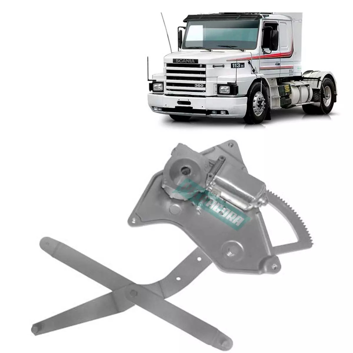 MAQUINA VIDRO ELETRICA ESQ COM MOTOR 24V PARA SCANIA 112 113 81 A 97 (376673-R26