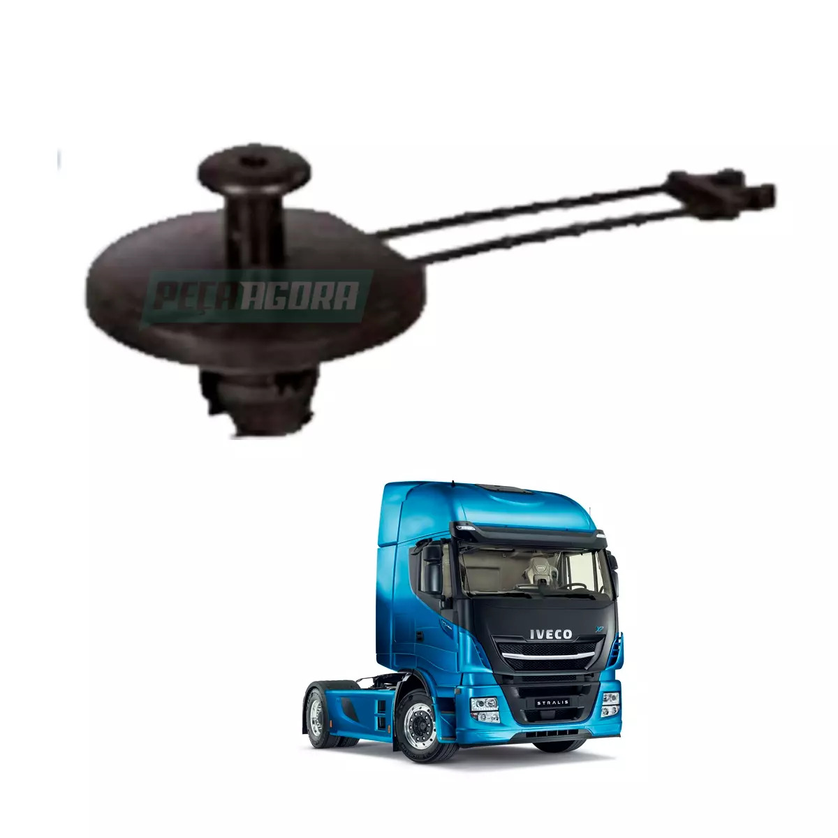 BOTAO FIXACAO DO DEFLETOR IVECO STRALIS  (97486674.)