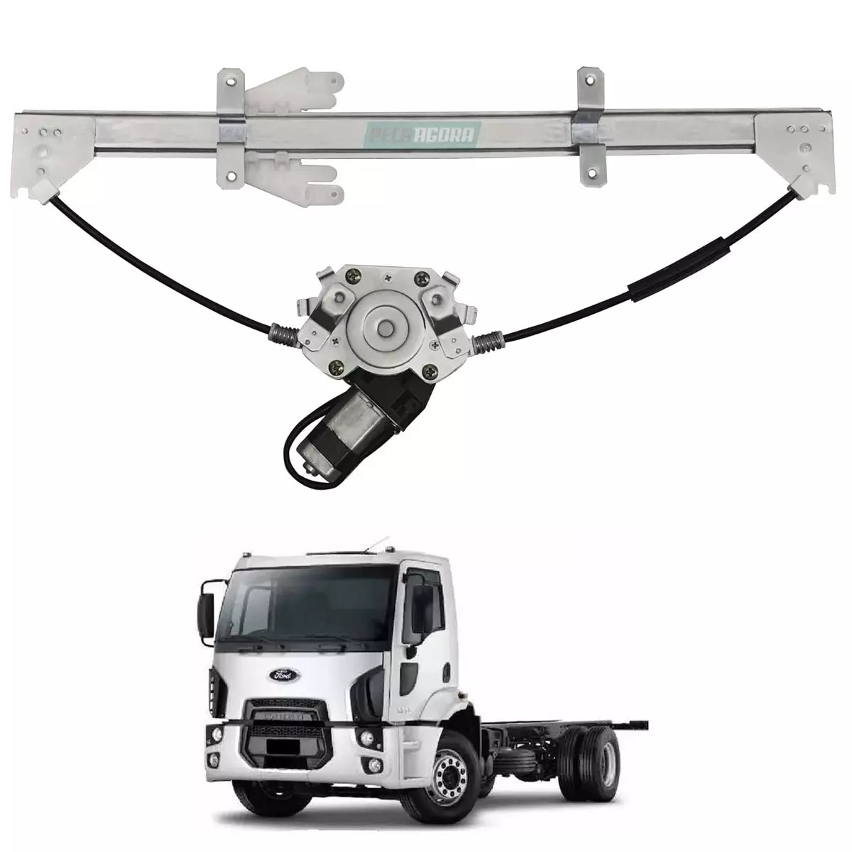 MAQUINA VIDRO ELETRICA ESQ COM MOTOR 12V MABUCHI FORD CARGO 2011 EM DIANTE (3C46