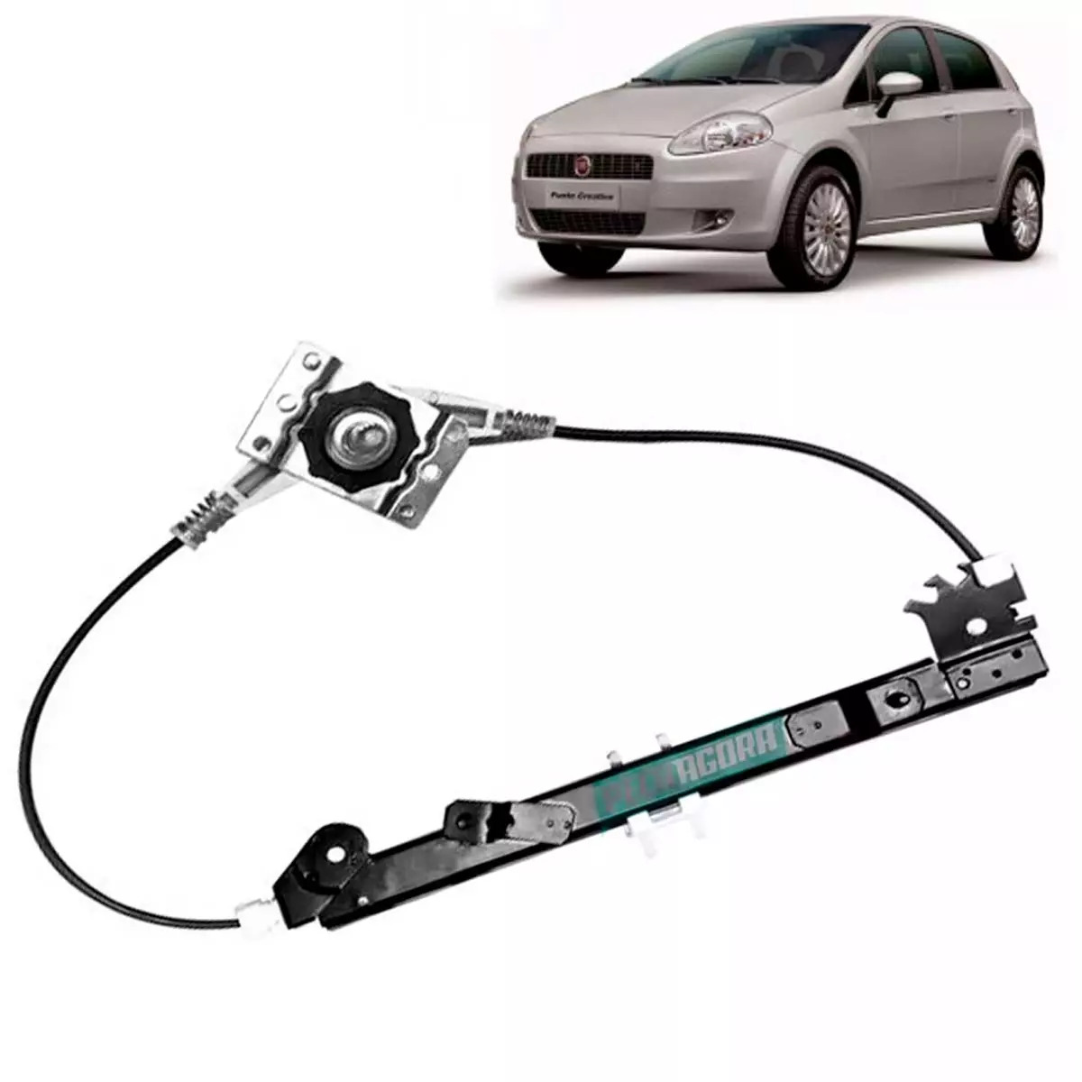 MAQUINA VIDRO MANUAL TRASEIRA ESQ PUNTO 2007 A 2017  (51812479-R1454E)