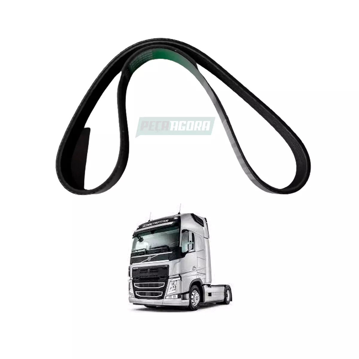 CORREIA ALTERNADOR SEM AR CONDICIONADO 8PK0800 VOLVO FH NH (978207.)