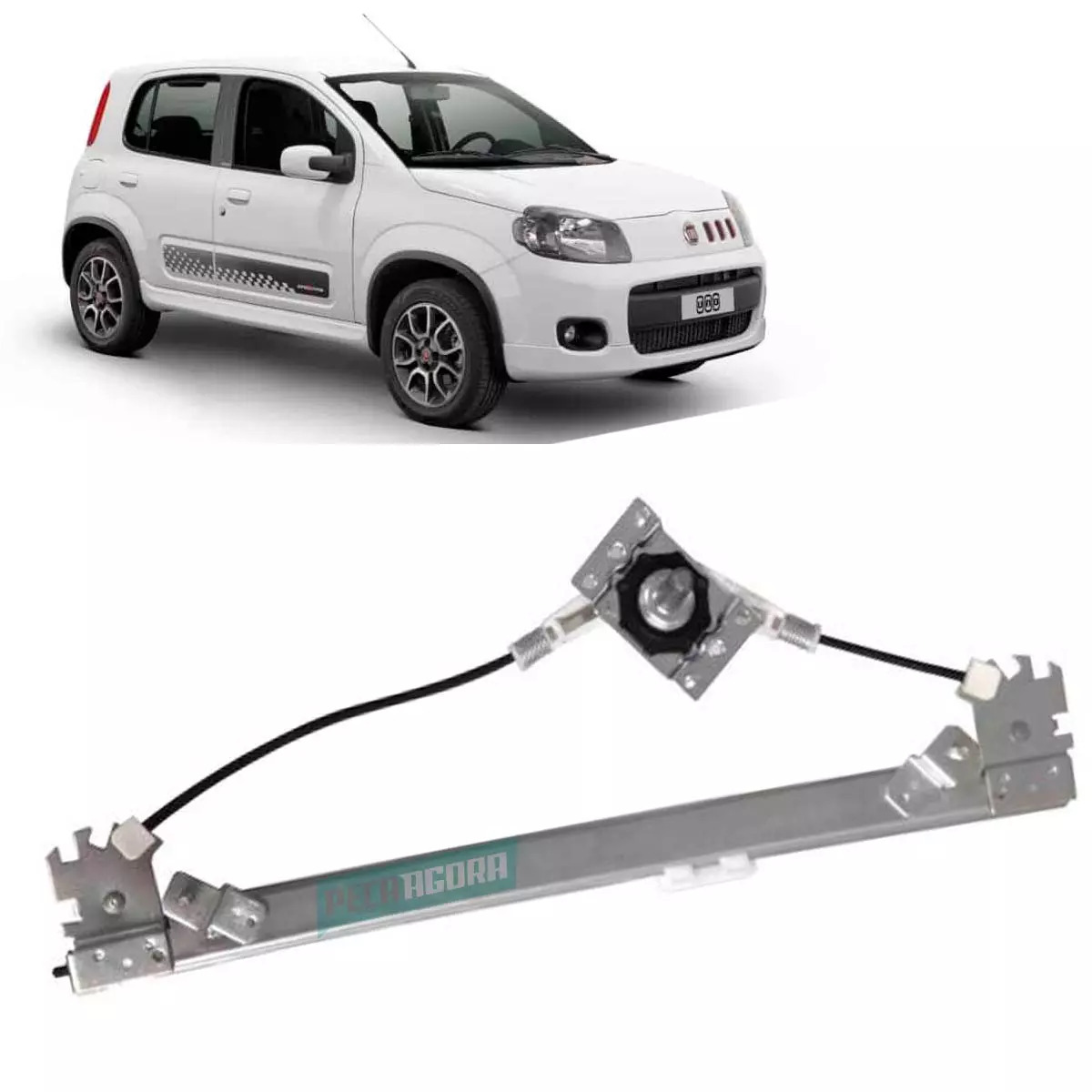 MAQUINA VIDRO MANUAL TRASEIRA DIR UNO 10 EM DIANTE VIVACE WAY SPORTING 4 PORTAS 