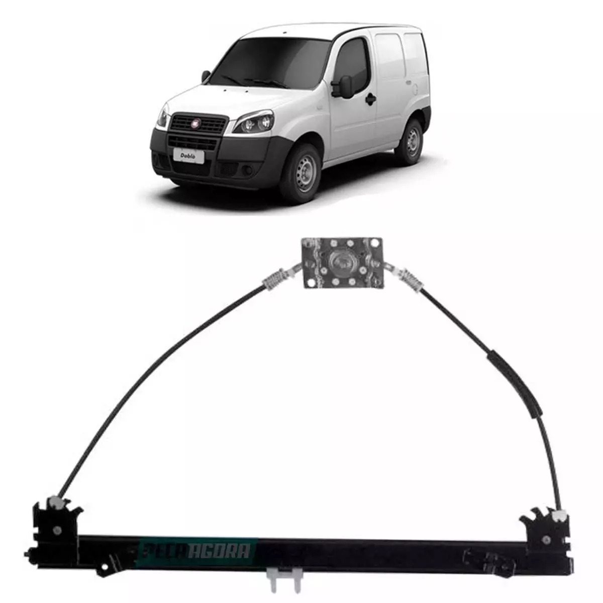 MAQUINA VIDRO MANUAL DIREITA ​DOBLO 2002 EM DIANTE 2 PORTAS (51720130-R1442D)