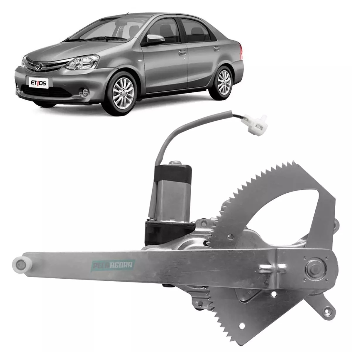 MAQUINA VIDRO ELETRICA TRASEIRA ESQ COM MOTOR MABUCHI 12V ETIOS 12 EM DIANTE (69