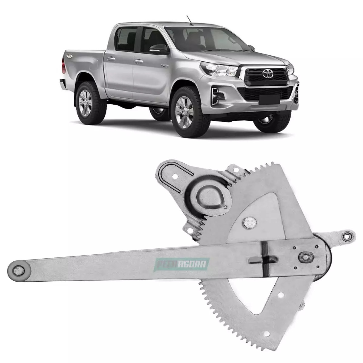 MAQUINA VIDRO ELETRICA TRASEIRA DIR SEM MOTOR MABUCHI HILUX PICAPE SW4 16 EM DIA