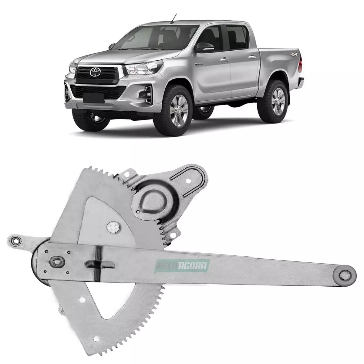 MAQUINA VIDRO ELETRICA TRASEIRA ESQ SEM MOTOR MABUCHI HILUX PICAPE SW4 16 EM DIA