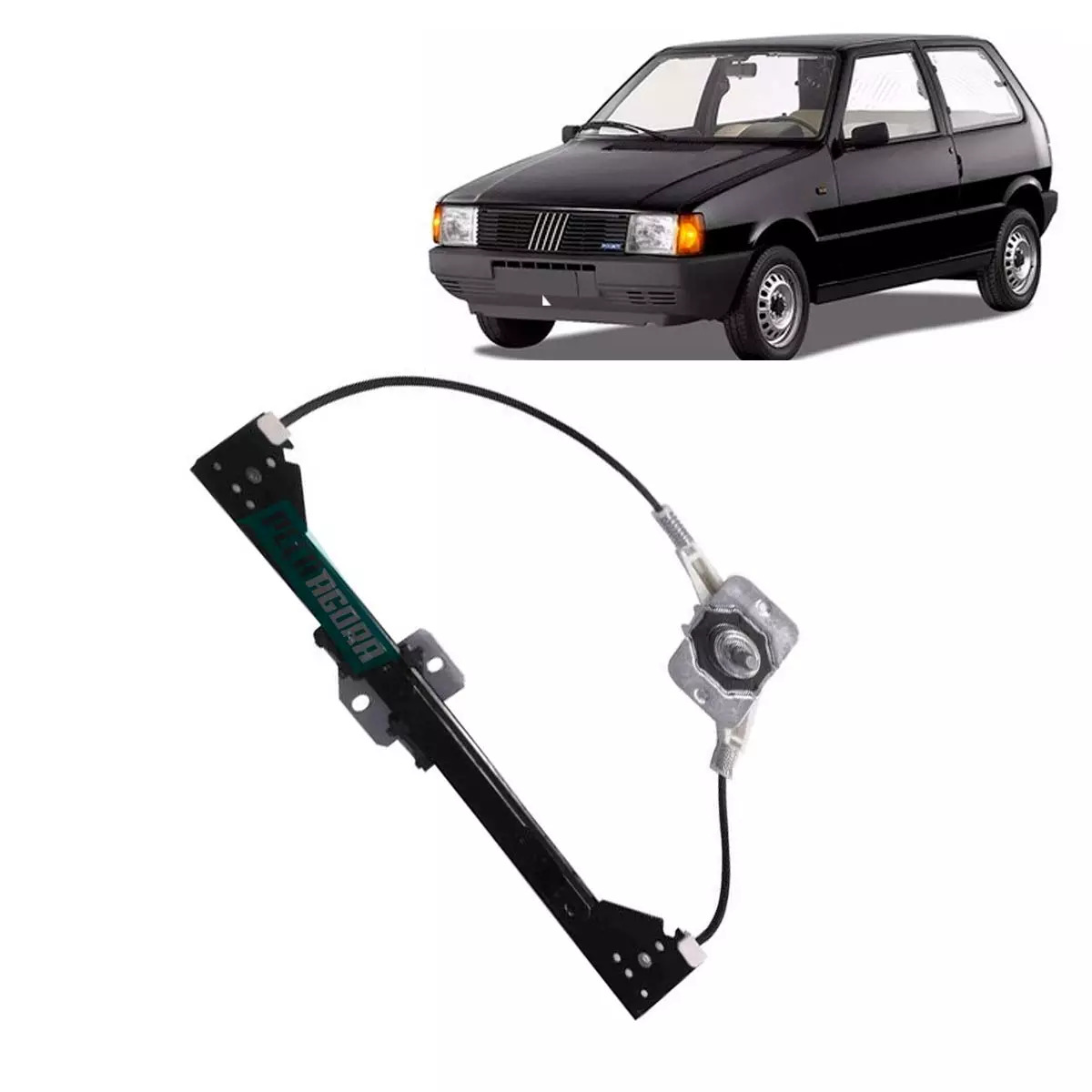 MAQUINA DE VIDRO MANUAL TRASEIRA ESQ ELBA 85 A 96 PREMIO 84 A 95 UNO 84 A 10 UNO