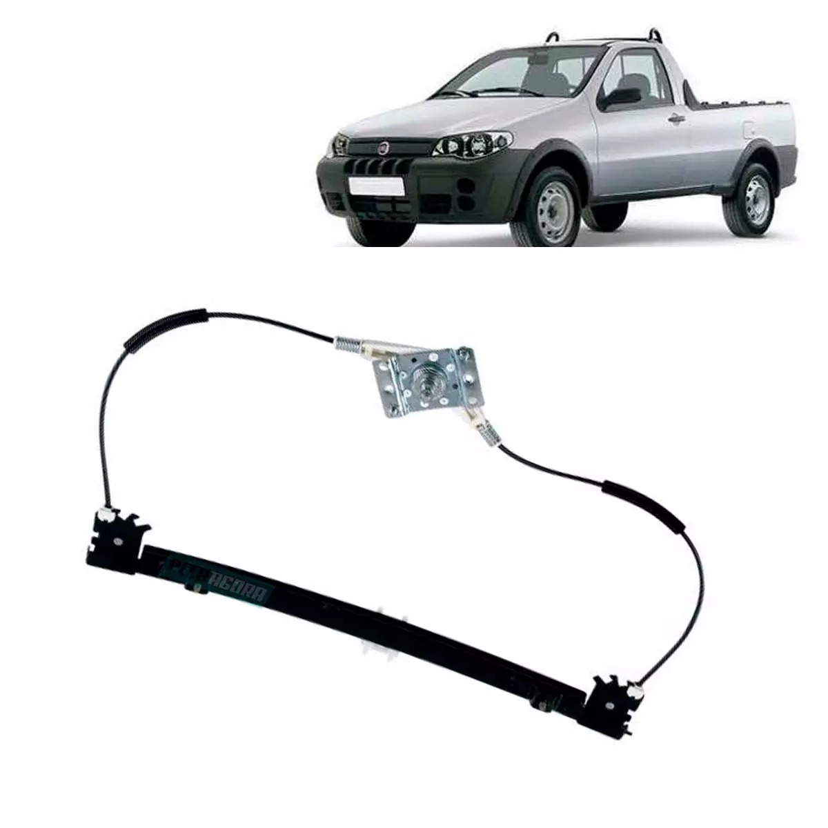 MAQUINA DE VIDRO MANUAL 2 PORTAS ESQ PALIO 96 A 17 STRADA 1998 EM DIANTE (464469