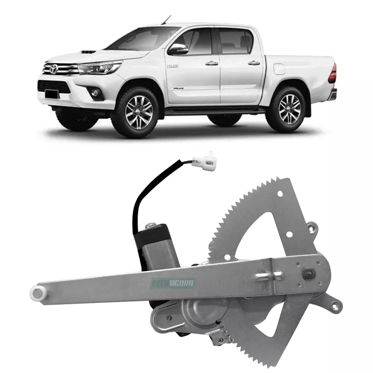 MAQUINA VIDRO ELETRICA TRASEIRA ESQ COM MOTOR 12V MABUCHI HILUX PICAPE SW4 05 A 