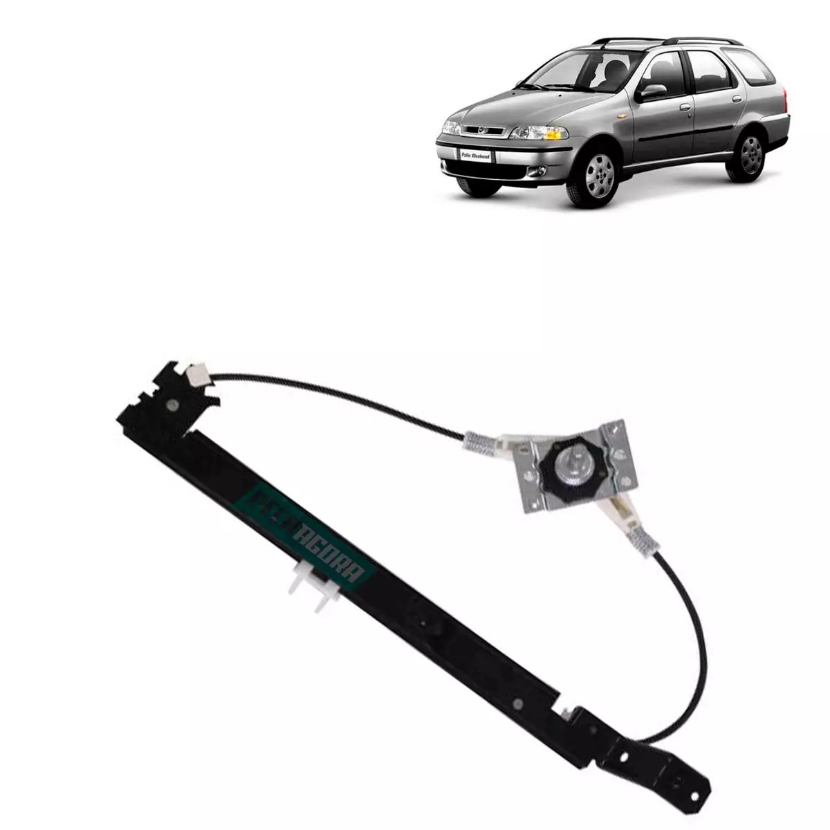 MAQUINA DE VIDRO MANUAL 4 PORTAS TRASEIRA ESQ PALIO 96 A 17 PALIO WEEKEND 97 EM 