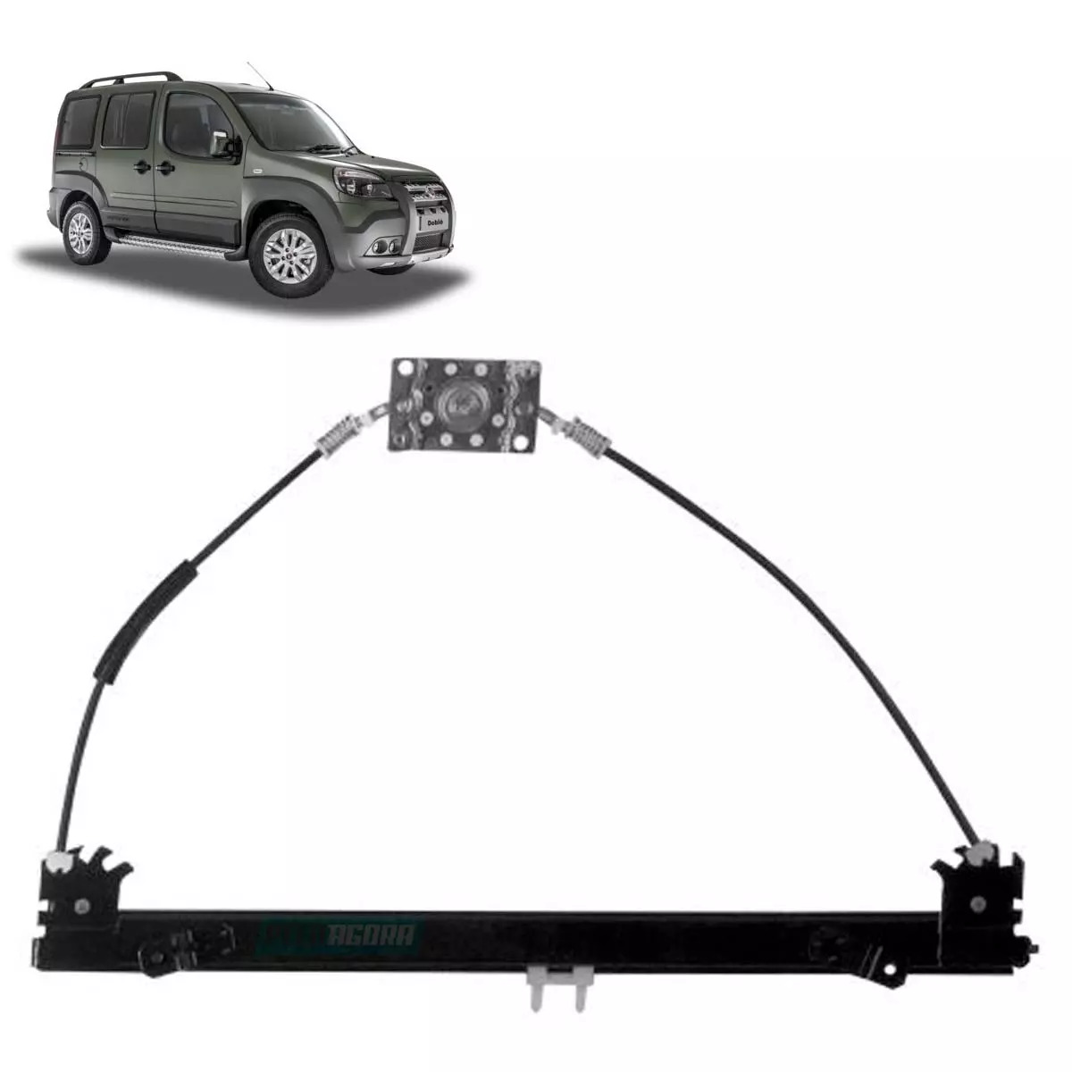 MAQUINA DE VIDRO MANUAL 2 PORTAS ESQ DOBLO 2002 EM DIANTE  (51720129-R1442E)