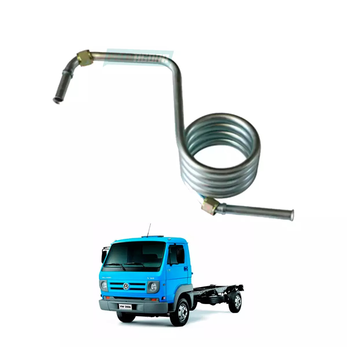 TUBO SERPENTINA COMPRESSOR AR VW 5140 8150 DELIVERY VOLKSBUS 5140EOD 8150EOD (2P