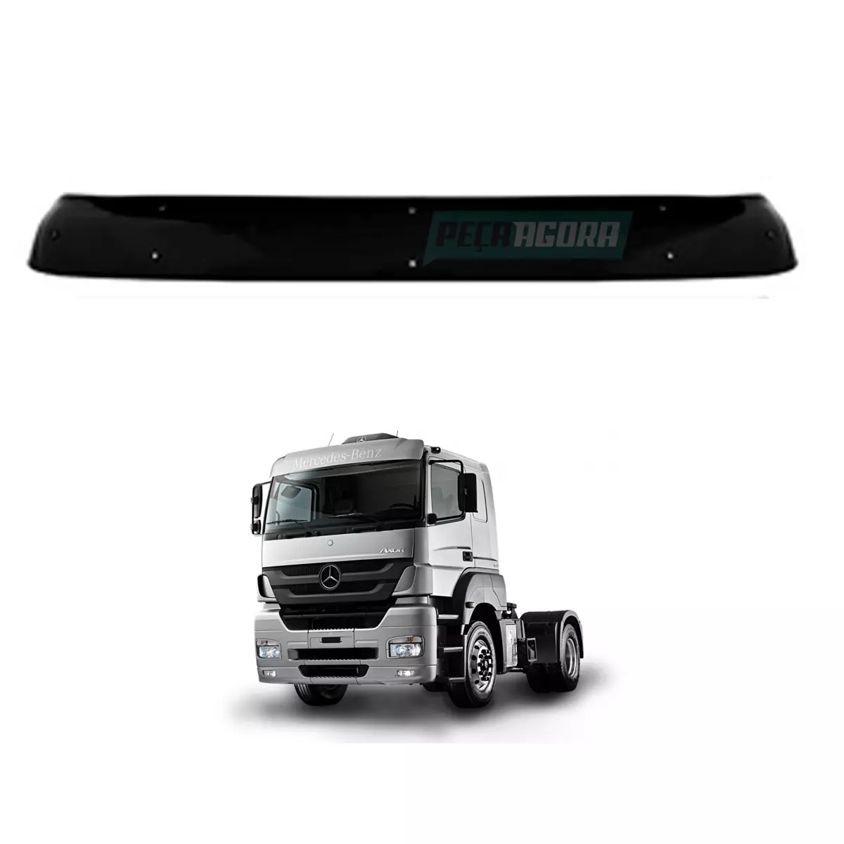QUEBRA SOL MERCEDES BENZ AXOR ATEGO TETO BAIXO - ACRILICO (9738110610;)