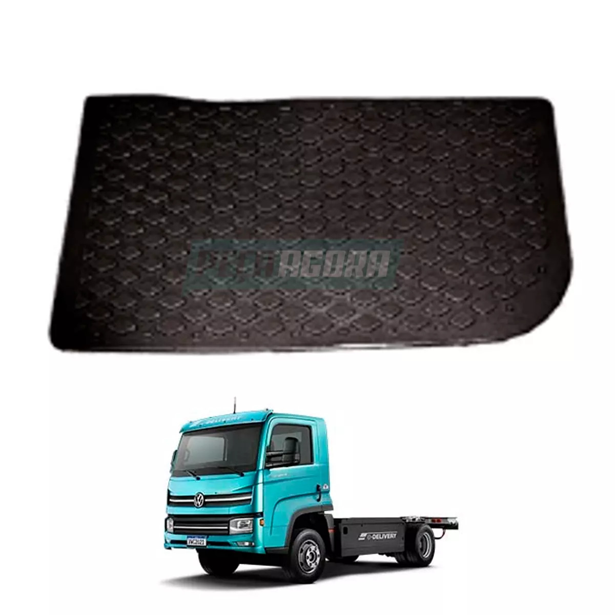 PISANTE TAPETE ESTRIBO INTERNO ESQUERDO VW WORKER TITAN DELIVERY - PRETO (T00863